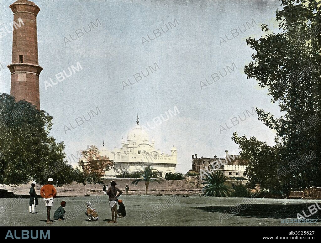 The Samadhi of Ranjit Singh, Lahore, India, c1890. The mausoleum of the Sikh ruler Maharaja Ranjit Singh (1780-1839), now in Pakistan. Illustration from Inde, Tombeaux et Monuments Sacres, (a work on Indian tombs and sacred monuments), by L Boulanger, (Paris, c1890).