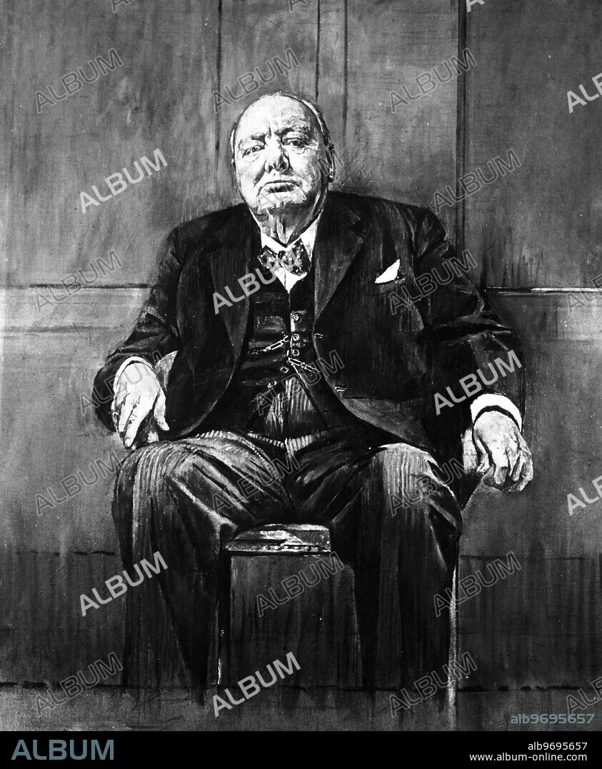 Birthday Portrait of Sir Winston Churchill This portrait of