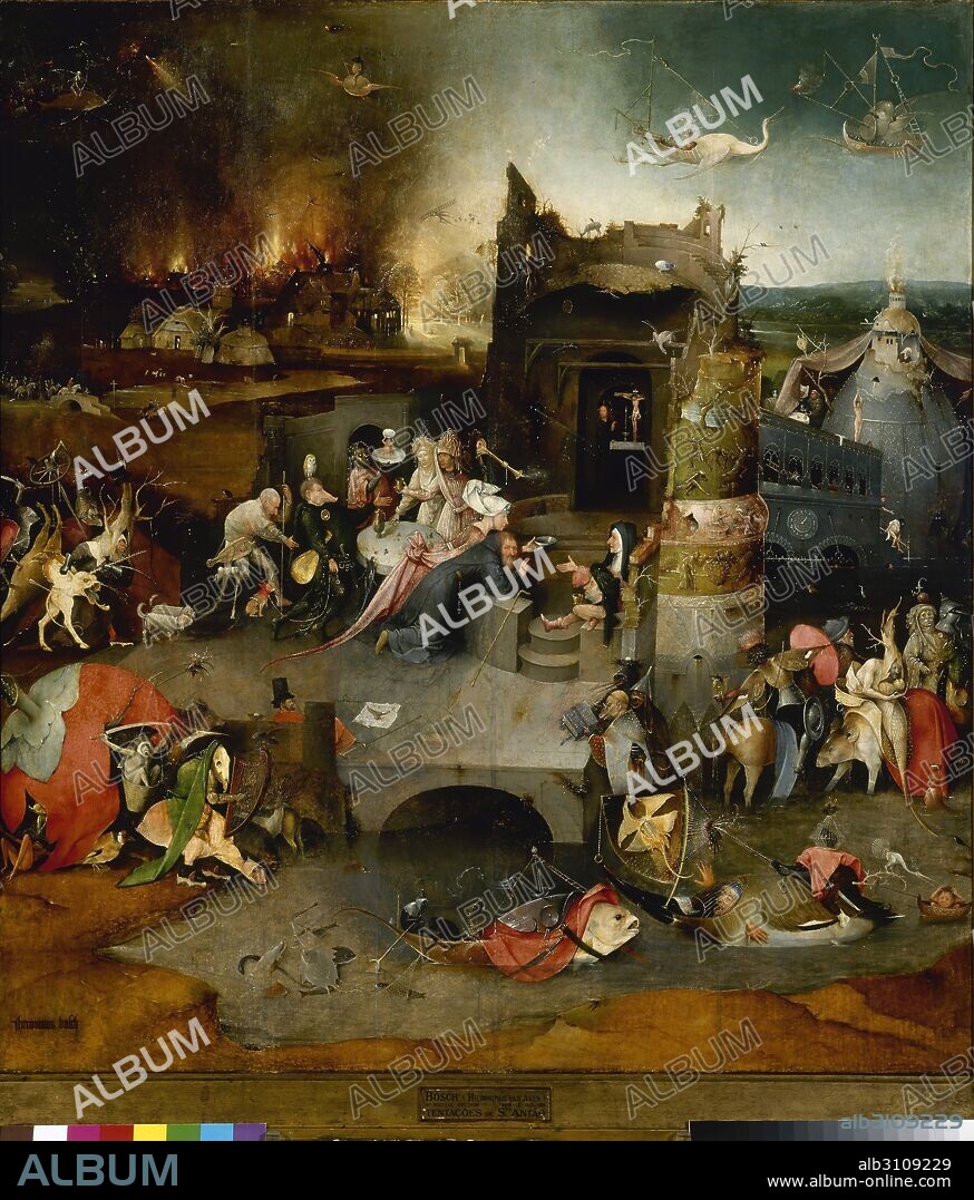 HIERONYMUS BOSCH. Tr ptico Las Tentaciones de San Antonio panel