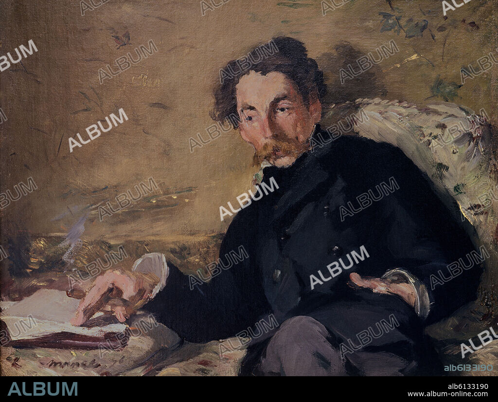 EDUARD MANET (1832-1883). Stephane Mallarme (1842-98) - 1876 - 27,5x36 cm - oil on canvas.