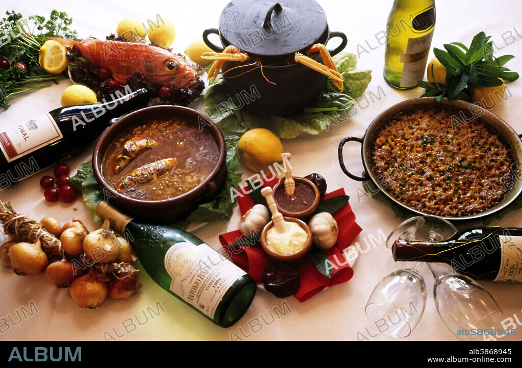 Typical gastronomy: fish "caldereta" and rices. Costa Blanca.