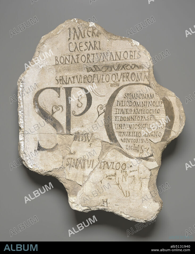 Latin Inscription, A.D. 193211, Ink on gypsum, 82.55 × 63.5 × 6.17 cm (32  1/2 × 25 × 2 7/16 in.), Yale-French Excavations at Dura-Europos, Excavated  in Dura-Europos, Syria - Album alb5131940