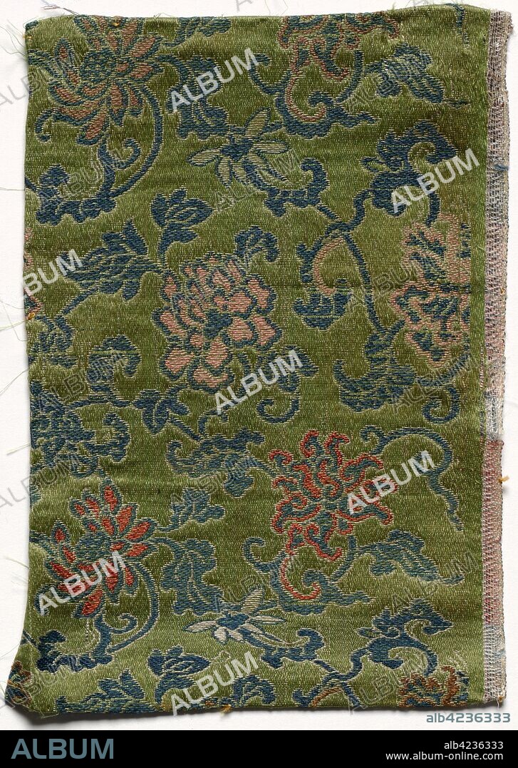 Fragment, 1700s. China, 18th century. Silk; overall: 19.7 x 15.9 cm (7 3/4 x 6 1/4 in.).