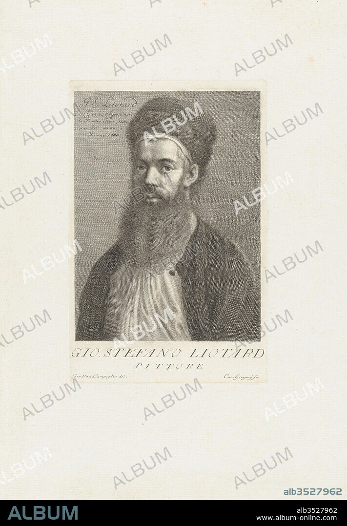 Self-portrait in a Turkish Outfit, 18th century, Engraving; first state of  two, plate: 10 13/16 x 7 1/16 in. (27.5 x 18 cm), Prints, Carlo Gregori ( Italian, Lucca 1702–175 - Album alb3527962