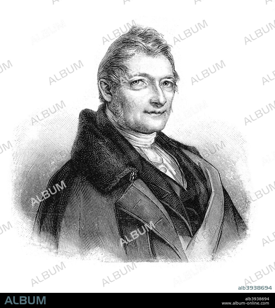 Franz Xaver Gabelsberger, 19th century German inventor of a system of shorthand, (1900). Born in Munich, Gabelsberger (1789-1849) devised the system of shorthand writing that is named after him.