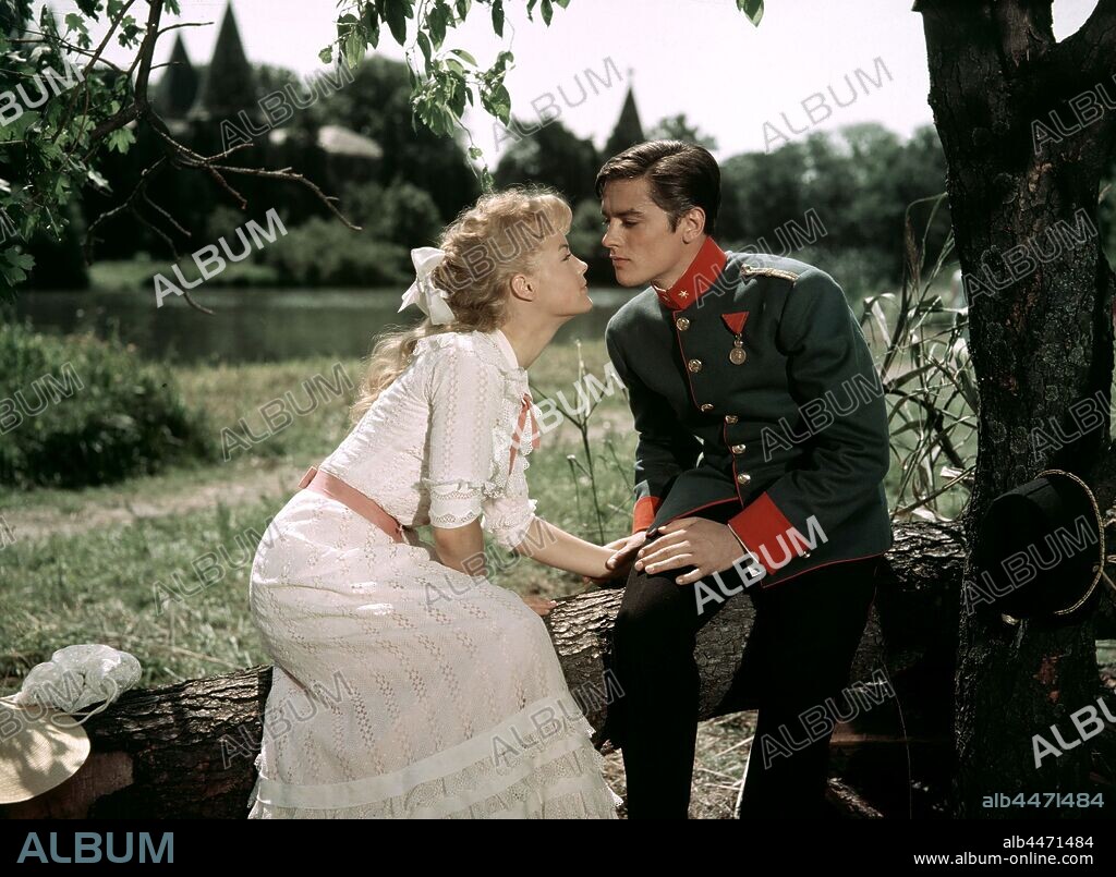 ALAIN DELON and ROMY SCHNEIDER in CHRISTINE, 1958, directed by PIERRE GASPARD-HUIT. Copyright SPEVA FILMS.