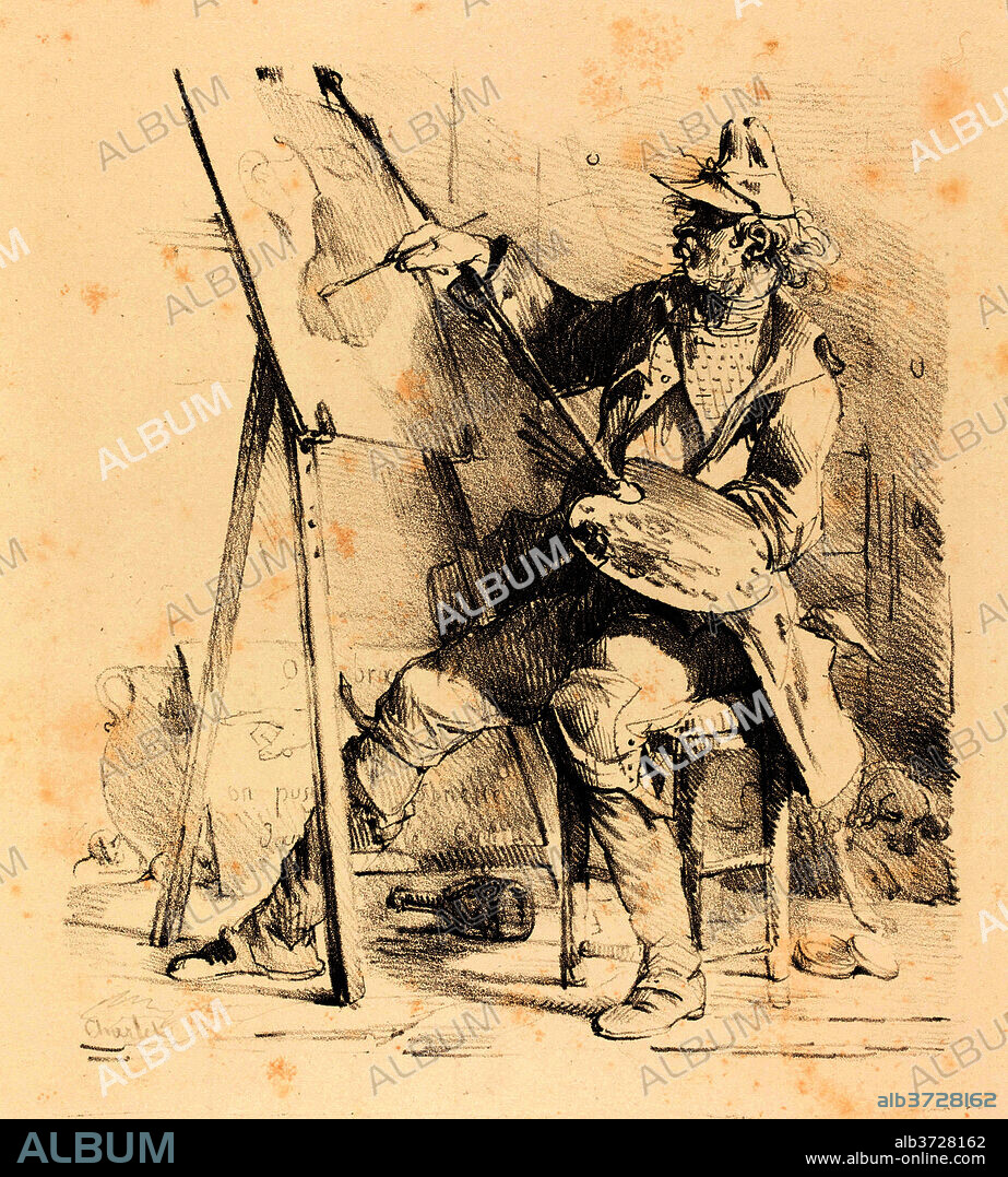 NICOLAS-TOUSSAINT CHARLET. The Sign Painter (Le Peintre d'Enseignes). Medium: lithograph.