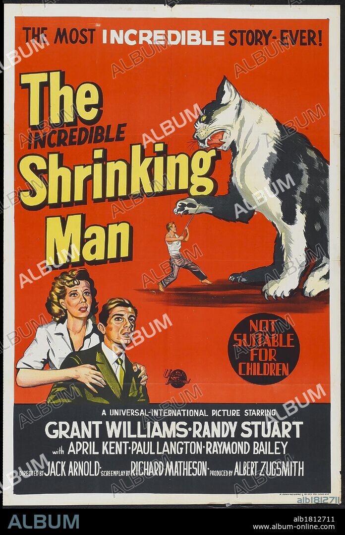 Poster of THE INCREDIBLE SHRINKING MAN, 1957, directed by JACK ARNOLD. Copyright UNIVERSAL PICTURES.