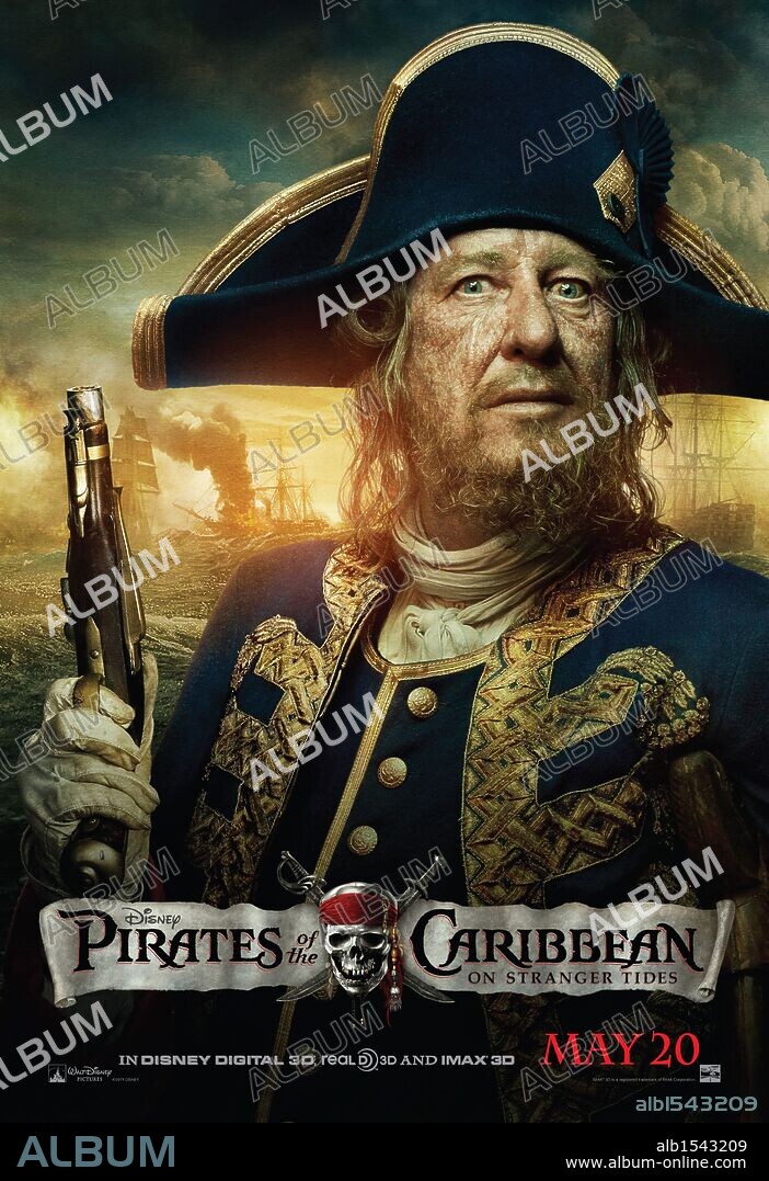 GEOFFREY RUSH in PIRATES OF THE CARIBBEAN: ON STRANGER TIDES, 2011, directed by ROB MARSHALL. Copyright WALT DISNEY PICTURES.