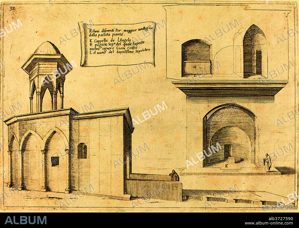 JACQUES CALLOT. Elevation of the Church of the Holy Sepulchre. Dated: 1619. Medium: etching and engraving on laid paper [restrike].