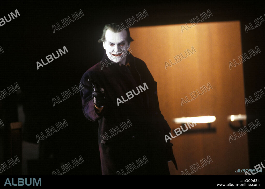 JACK NICHOLSON in BATMAN, 1989, directed by TIM BURTON. Copyright WARNER BROS/DC COMICS.