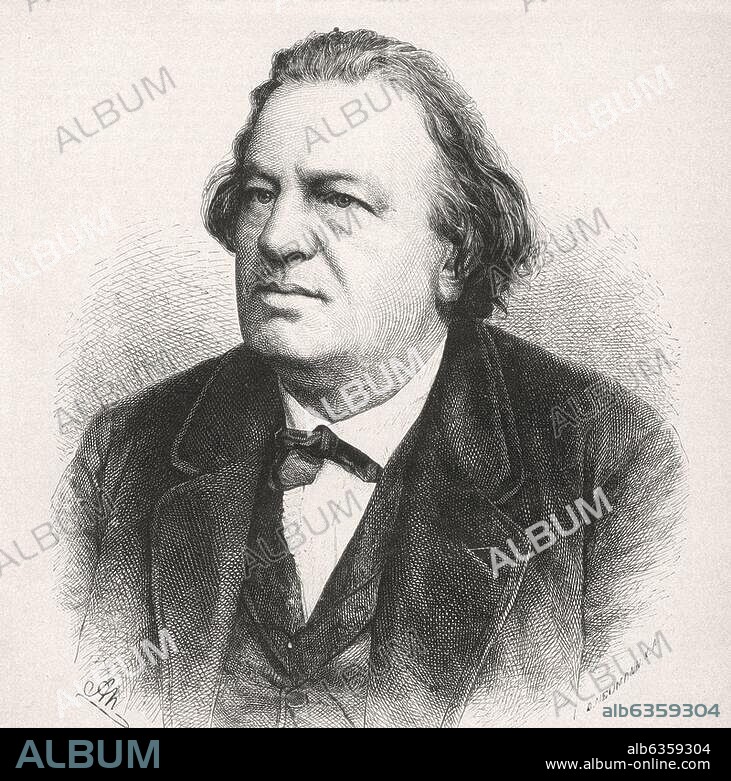 ANONYMOUS. Rietz, Julius (August Wilhelm Julius). German composer, conductor and cellist. (court conductor since 1860, from 1870 onwards music director in Dresden); Berlin (Germany) 28.12.1812 - Dresden. (Germany) 12.9.1877. Portrait. Wood engraving, 1872, after a photograph.