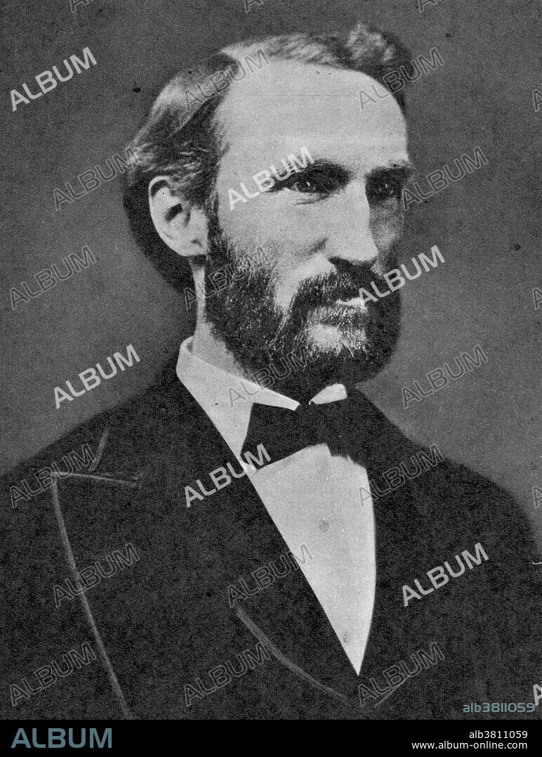 Josiah Willard Gibbs (1839-1903) was an American mathematician and theoretical physicist. Gibbs graduated from Yale University in 1858 and earned a PhD on gear design in 1863. He remained at Yale throughout his academic career, and was appointed professor of mathematical physics in 1871. Between 1873 and 1876 Gibbs developed the theory of thermodynamics in a long series of papers. He formulated the Gibbs phase rule which describes the equilibrium of heterogeneous systems. His name is also associated with Gibbs free energy, the function that determines the conditions in which a chemical reaction will occur.