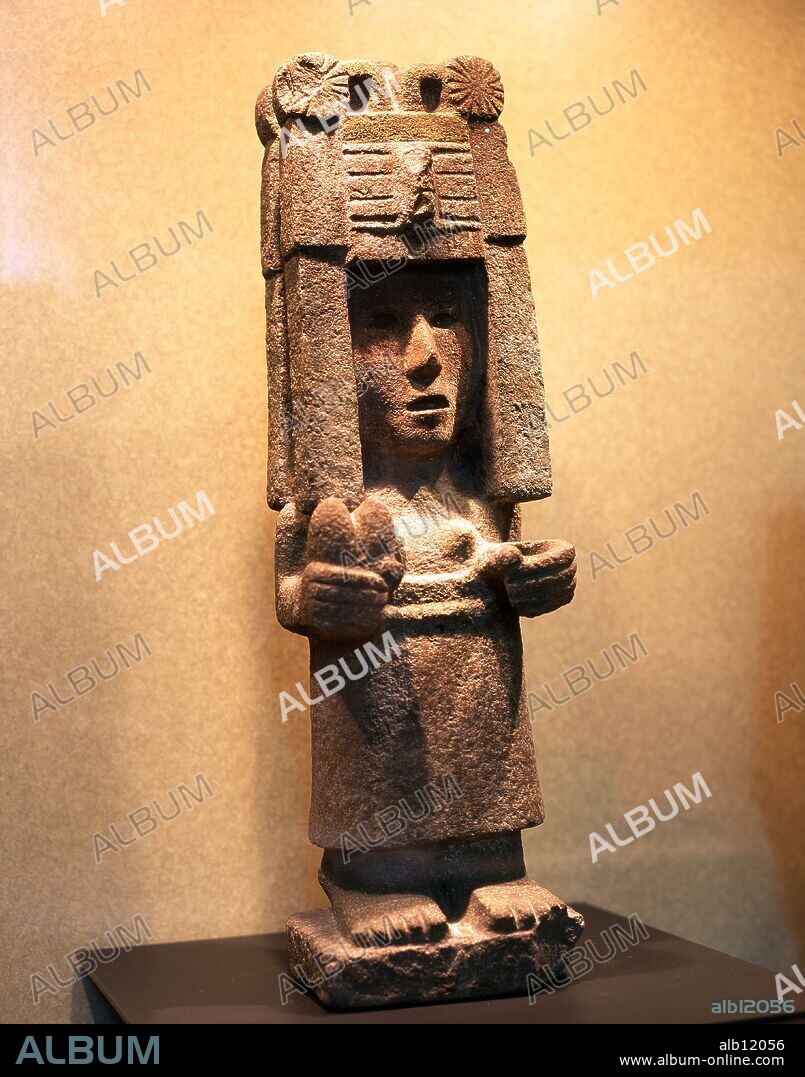 Mexico.Mexico D.F. .Museo Nacional de Antropologia.Diosa del Maiz.Cultura Azteca-Mexica.