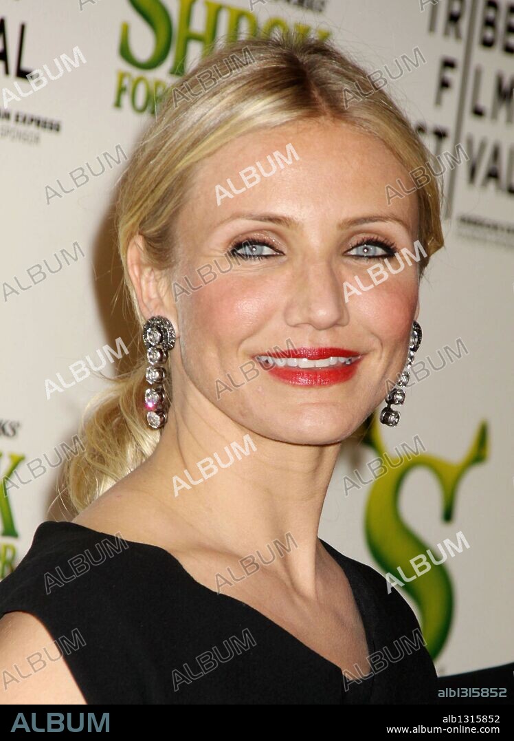 Apr. 21, 2010 - New York, New York, U.S - Actress CAMERON DIAZ attends the opening night and world premiere of 'Shrek Forever After' held during the 9th Annual during the Tribeca Film Festival at the Ziegfeld Theatre. 21/04/2010