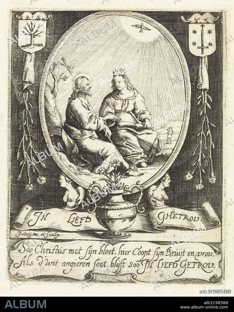 Blasoen of the Chamber of Rhetoric "De witte Angieren" Haarlem, Jan Pottey, 1625-1700, The Netherlands.