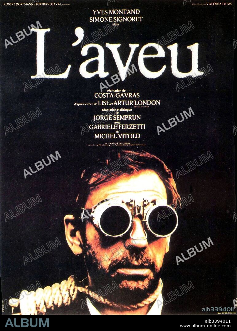 Poster of THE CONFESSION, 1970 (L' AVEU), directed by CONSTANTIN COSTA-GAVRAS. Copyright FILMS CORONA/POMEREU/VALORIA.