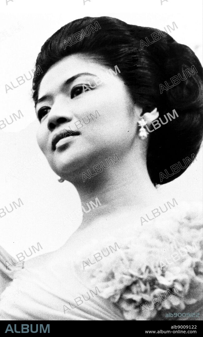 Imelda Marcos (born 2 July 1929) the widow of Ferdinand Marcos, the 10th president of the Philippines. She served as First Lady from 1965 to 1986 during the dictatorship of her husband. Pictured in 1966.