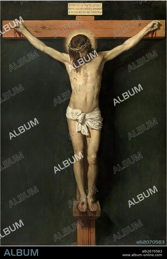 DIEGO VELÁZQUEZ. Diego Rodríguez de Silva y Velázquez / 'Christ Crucified', ca.  1632, Spanish School, Oil on canvas, 248 cm x 169 cm, P01167.