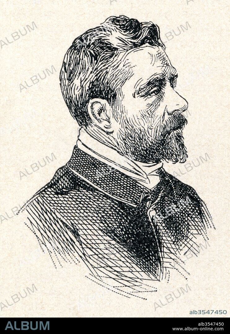 Alexandre Gustave Eiffel, born Bönickhausen, 1832 – 1923. French civil engineer and architect. From Enciclopedia Ilustrada Segui, published c. 1900.