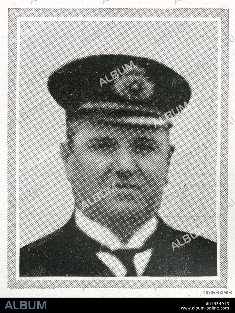 Hugh McElroy. Herbert Fitzhugh Walter McElroy, Chief Purser of RMS Titanic, was born 28th October 1874 in Liverpool. Purser Hugh McElroy had been in White Star’s service for some thirteen years and had served for three years on board the troopship “Britannic” during the Boar War. He signed on the Titanic on the 9th April 1912 as Chief Purser on a salary of £20 per month. He helped load passengers in to the lifeboats when Titanic was sinking. Purser McElroy was last seen standing on the Boat-Deck near the gymnasium, beside mail clerk Mr William Logan Gwinn, both men died in the sinking of the Titanic. Titanic was built by Harland & Wolff in Belfast Ireland during 1910 - 1911, and sank on 15ht April, 1912, after striking an iceberg off the coast of New Foundland during her maiden voyage from Southampton, England to New York, USA, with the loss of 1,522 passengers and crew. (Photo by Titanic Images/Universal Images Group).