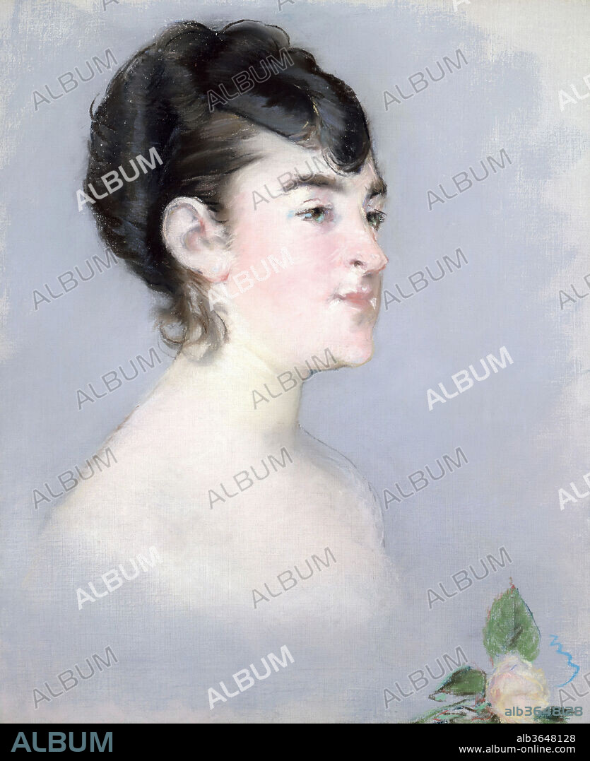 EDOUARD MANET. Mademoiselle Isabelle Lemonnier (1857-1926). Artist: Édouard Manet (French, Paris 1832-1883 Paris). Dimensions: 22 x 18 1/4 in. (55.9 x 46.4 cm). Date: 1879-82.
Isabelle Lemonnier was the daughter of a successful Parisian jeweler and the younger sister of Marguerite Charpentier, whose grand portrait by Renoir is also in the Metropolitan's collection (07.122). Between 1879 and 1882 Manet made several portraits of Isabelle, of whom he seems to have been fond; in the summer of 1880 he sent her a series of letters decorated with charming watercolor sketches.