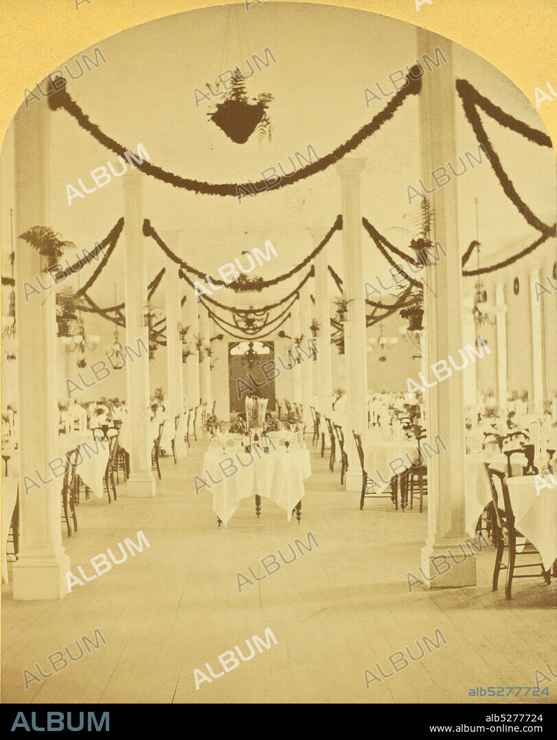 Fabyan House Dining Hall, White Mts., Kilburn, B. W. (Benjamin West) (1827-1909), Hotels, Dining rooms, New Hampshire, Coos County (N.H.).