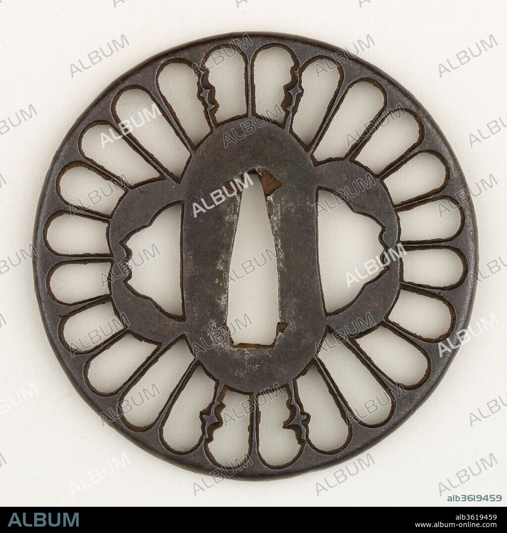 Sword Guard (Tsuba). Culture: Japanese. Dimensions: Diam. 2 3/4 in. (7 cm).. Date: 18th century.