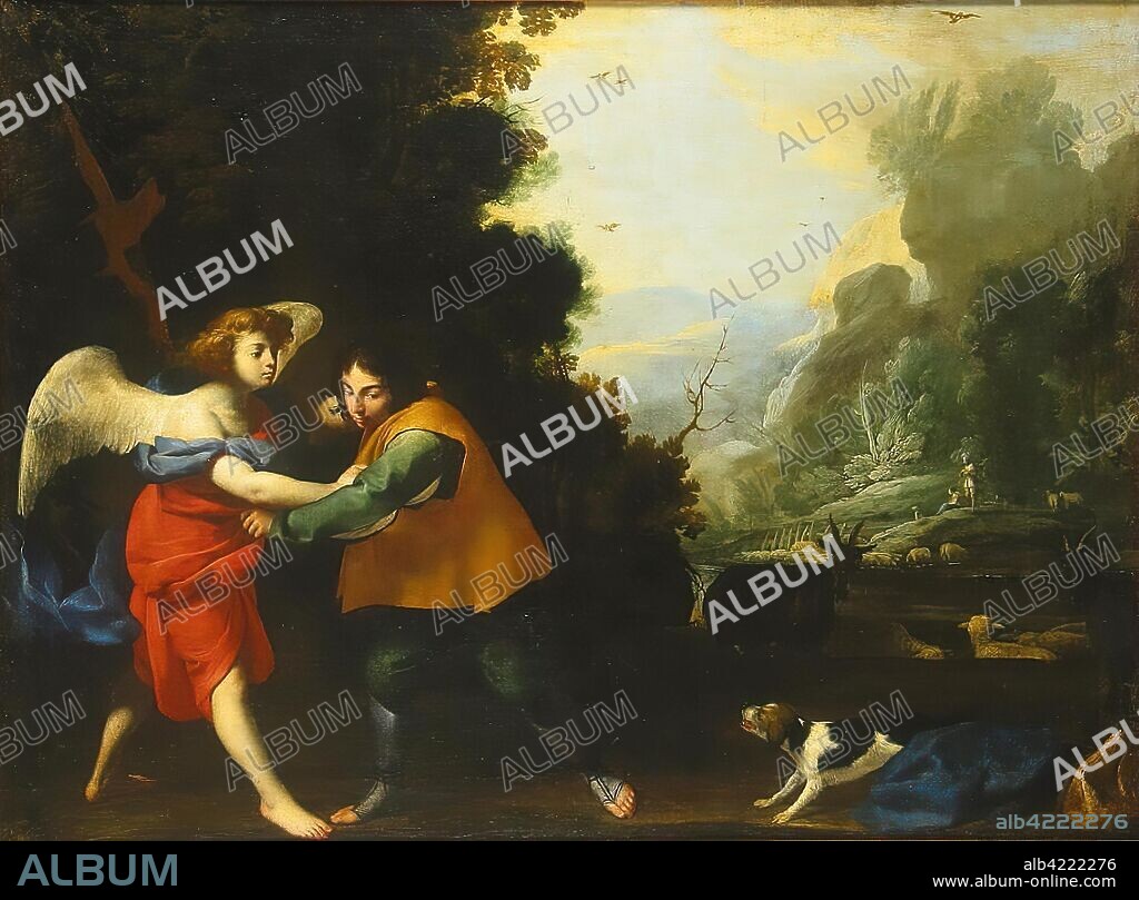 ANONYMOUS ARTIST. 17TH CENTURY. 'Jacob Fighting with the Angel'. 17th century. Dimensions: 59,5x79,5 cm.