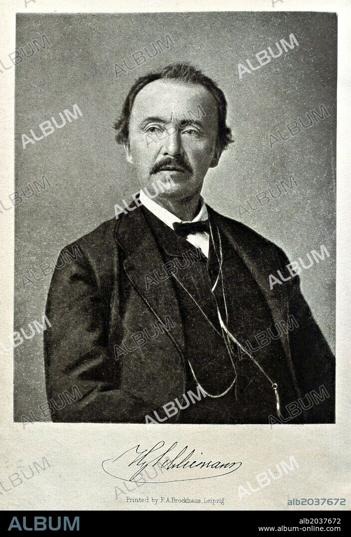 'Heinrich Schliemann', Fotografía publicada en el libro "Schliemann's Excavations", 1891.