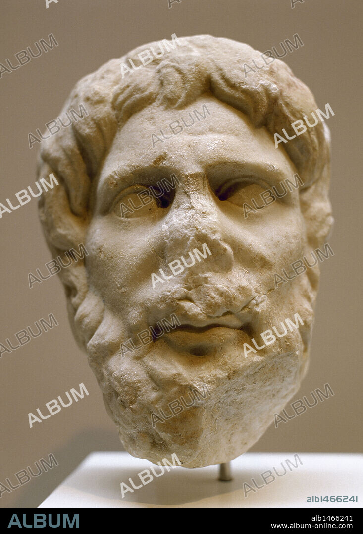 Head of God Endovelicus. 1st century. Archaeological Museum of Lisbon. Portugal.