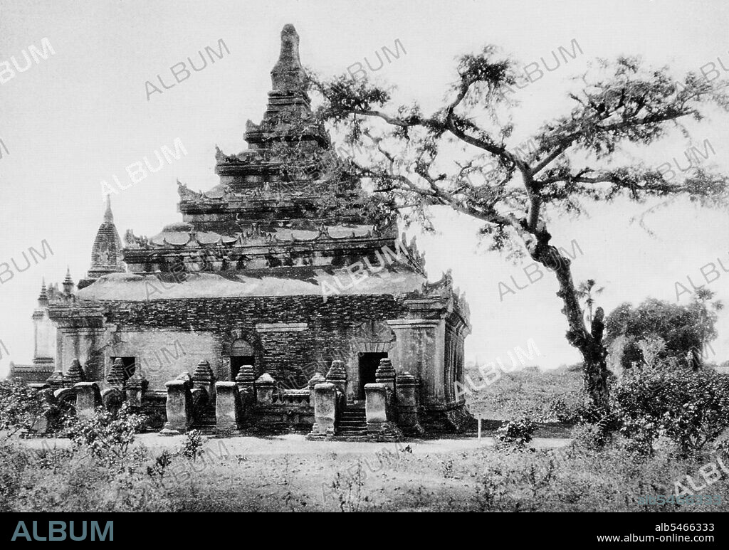 The Bitagat Taik library was built in 1058 and restored in 1783. The ruins of Bagan (also spelled Pagan) cover an area of 16 square miles (41 km2). The majority of its buildings were built between the 11th and 13th centuries, during the time Bagan was the capital of the First Burmese Empire. It was not until King Pyinbya moved the capital to Bagan in 874 CE that it became a major city. However, in Burmese tradition, the capital shifted with each reign, and thus Bagan was once again abandoned until the reign of King Anawrahta who, in 1057, conquered the Mon capital of Thaton, and brought back the Tripitaka (Tipitaka) Pali scriptures, Buddhist monks and craftsmen to help transform Bagan into a religious and cultural centre. With the help of a monk from Lower Burma, Anawrahta made Theravada Buddhism the state religion. In the 12th and 13th centuries, Bagan became a truly cosmopolitan centre of Buddhist studies, attracting monks and students from as far as India, Sri Lanka as well as the Siamese and Khmer kingdoms. Among many other works, Aggava?sa's influential ‘Saddaniti,’ a grammar of the language of the Tripi?aka, would be completed there in 1154. In 1287, the kingdom fell to the Mongols, after refusing to pay tribute to Kublai Khan. Abandoned by the Burmese king and perhaps sacked by the Mongols, the city declined as a political centre, but continued to flourish as a place of Buddhist scholarship.