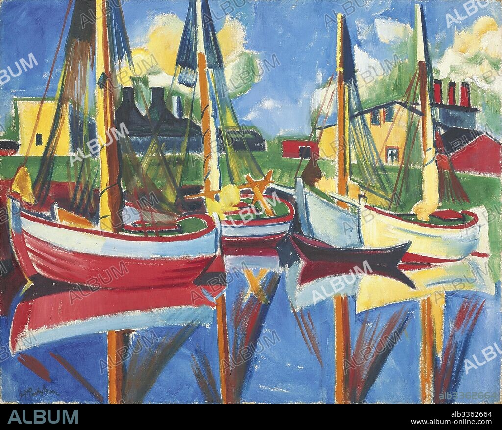 Fishing Cutters In The Afternoon Sun Artwork By Hermann Max Pechstein Oil  Painting & Art Prints On Canvas For Sale -  Art Online Store