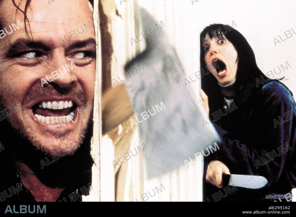 JACK NICHOLSON and SHELLEY DUVALL in THE SHINING, 1980, directed by STANLEY KUBRICK. Copyright WARNER BROTHERS.