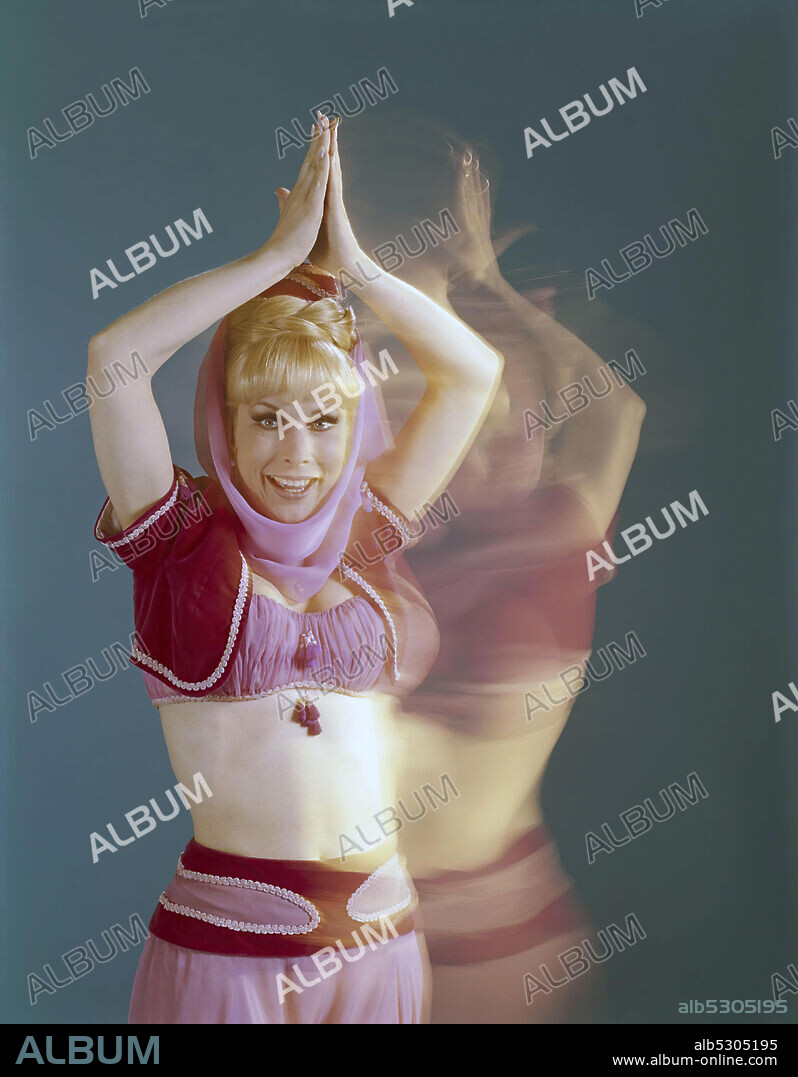 BARBARA EDEN in I DREAM OF JEANNIE, 1965, directed by CLAUDIO GUZMAN and HAL COOPER. Copyright SCREEN GEMS.