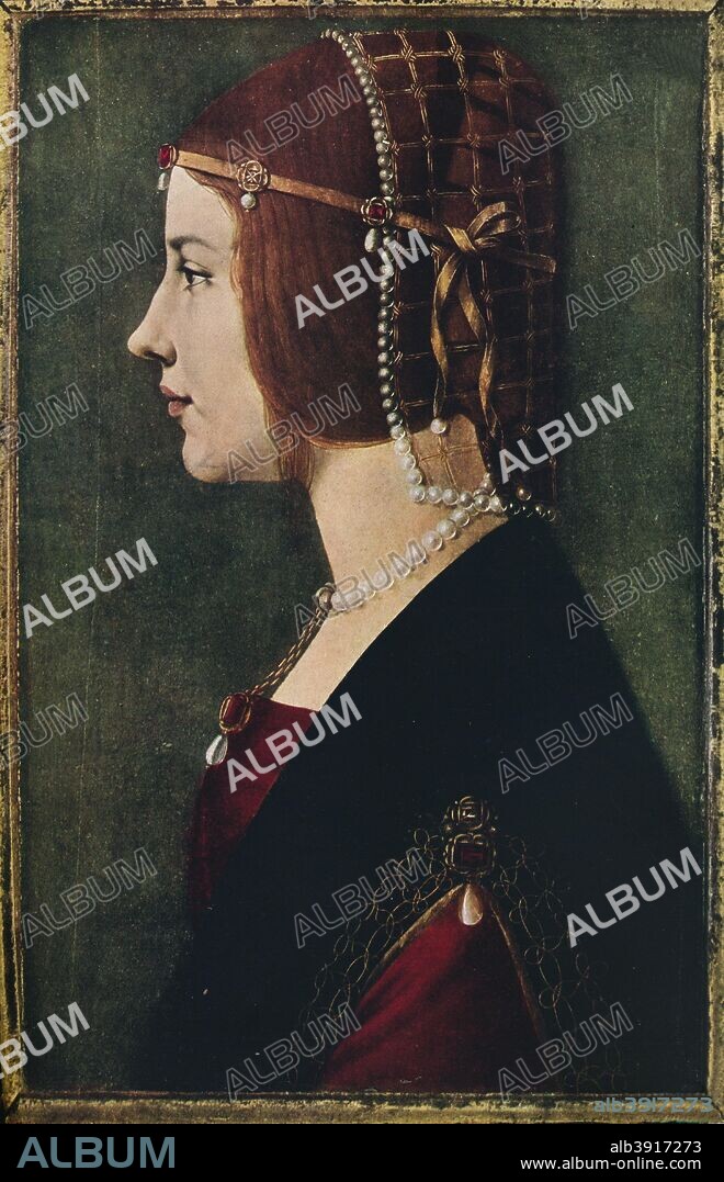 Portrait of a Young Girl c1490 1936 . Artist Ambrogio de