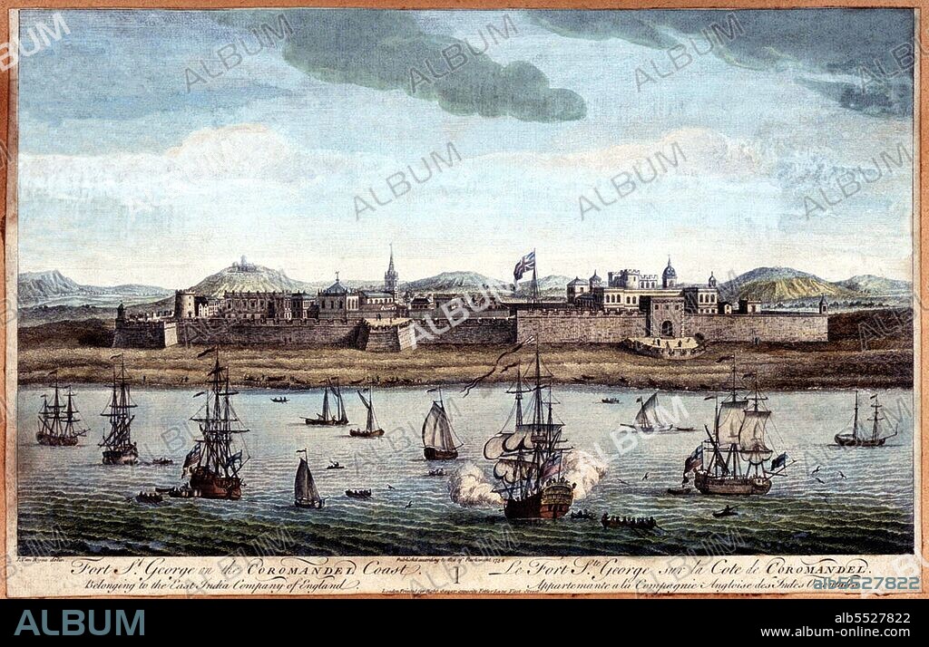 Fort St George (or historically, White Town) is the name of the first English (later British) fortress in India, founded in 1644 at the coastal city of Madras, the modern city of Chennai. The East India Company, which had entered India around 1600 for trading activities, had begun licensed trading at Surat, which was its initial bastion. However, to secure its trade lines and commercial interests in the spice trade, it felt the necessity of a port closer to the Malaccan Straits, and succeeded in purchasing a piece of coastal land, originally called Chennirayarpattinam or Channapatnam, from a Vijayanagar chieftain named Damerla Chennappa Nayaka based in Chandragiri, where the Company began the construction of a harbour and a fort. The fort was completed on 23 April 1644, coinciding with St George's Day, celebrated in honour of the patron saint of England. The fort, hence christened Fort St George, faced the sea and some fishing villages, and it soon became the hub of merchant activity. The fort currently houses the Tamil Nadu legislative assembly and other official buildings. The fort is one of 163 notified areas in the state of Tamil Nadu.