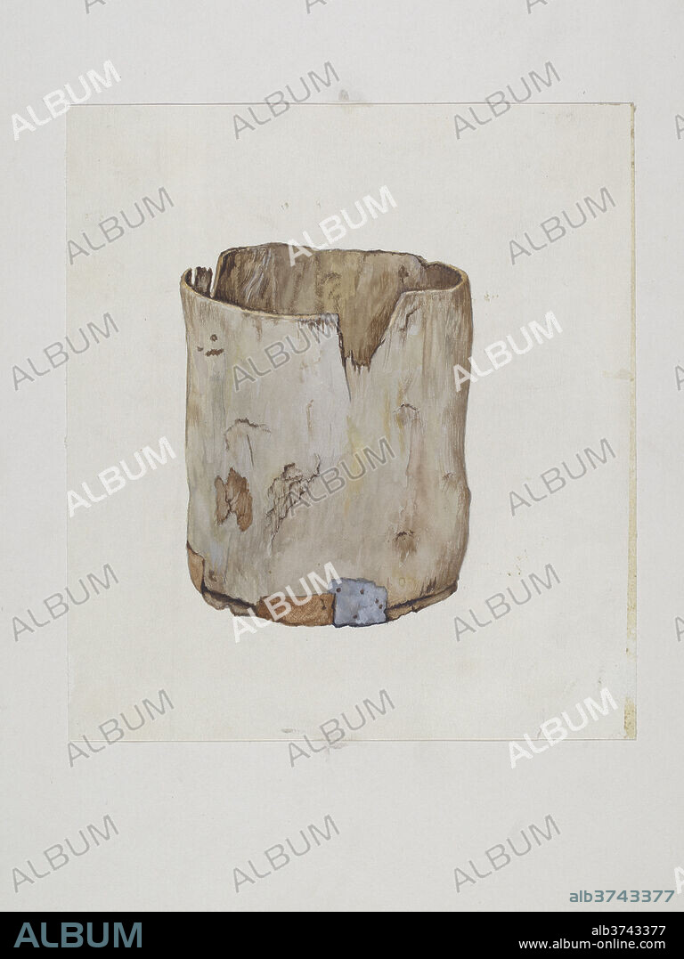 AMERICAN 20TH CENTURY. Pioneer Bath Tub. Dated: 1935/1942. Dimensions: overall: 34 x 24.4 cm (13 3/8 x 9 5/8 in.). Medium: watercolor and graphite on paperboard.