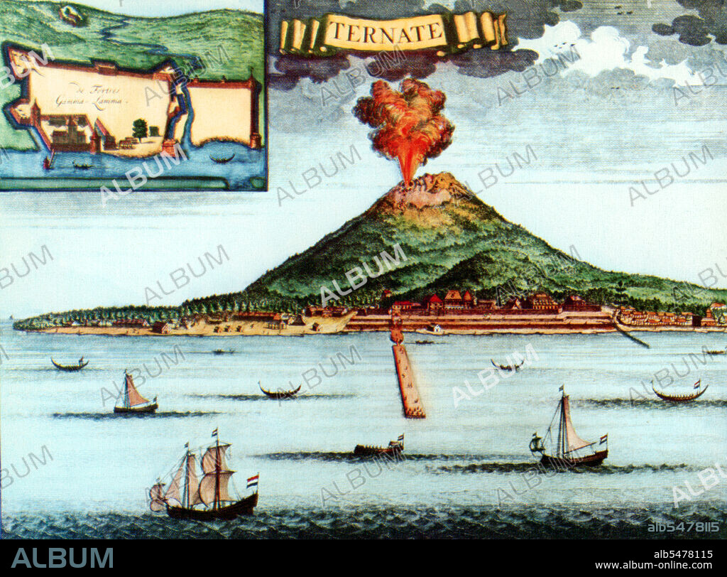 Ternate is the major island of the Maluku Islands (Moluccas), which were known to Europeans as the Spice Islands. Together with neighbor Tidor, Ternate was the single largest producer of cloves in the world. Previously administered by warring Muslims sultans, the Spice Islands were first landed by shipwrecked Portuguese sailors in 1512. The fort was built in 1522, and Portugal fought constant battles with Ottoman-backed sultans, the Spanish, the British, and the Dutch to maintain control of the lucrative clove trade. In the 18th century, the Dutch East India Company (VOC) took governership of the islands. The demand for exotic spices finally waned in the 19th century, and Ternate was abandoned by the colonial Europeans.
