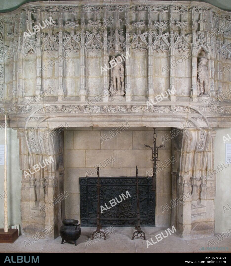 Fireplace. Culture: French. Dimensions: Overall: 152 x 186 in. (386.1 x 472.4 cm). Date: late 15th or early 16th century.