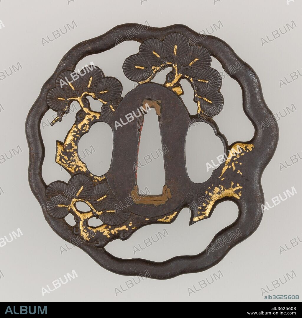 Sword Guard (Tsuba). Culture: Japanese. Dimensions: Diam. 3 1/8 in. (7.9 cm); thickness 3/16 in. (0.5 cm); Wt. 4 oz. (113.4 g). Date: late 18th-early 19th century.