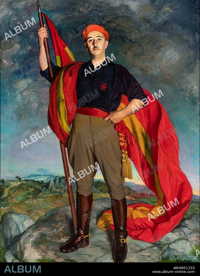 IGNACIO ZULOAGA. Portrait of Francisco Franco.