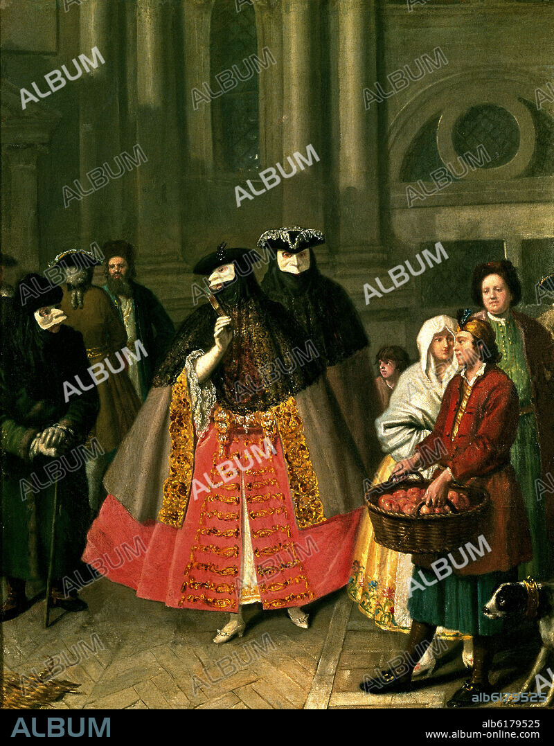 PIETRO LONGHI (1702-1785). Italian school. Colloquio Tra Baute. 1750-1760. Venice, Palazzo Rezzonico.