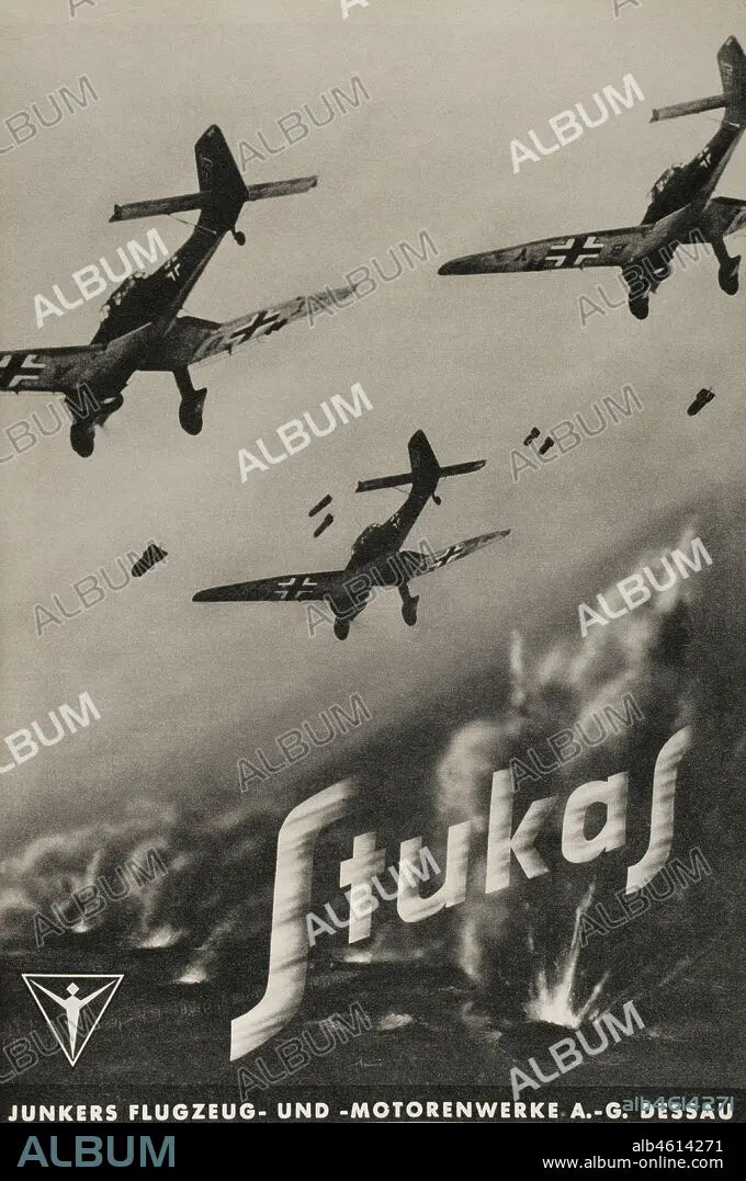 Stukas Junkers JU 87 . Publicidad de la marca Junkers Flugzeug