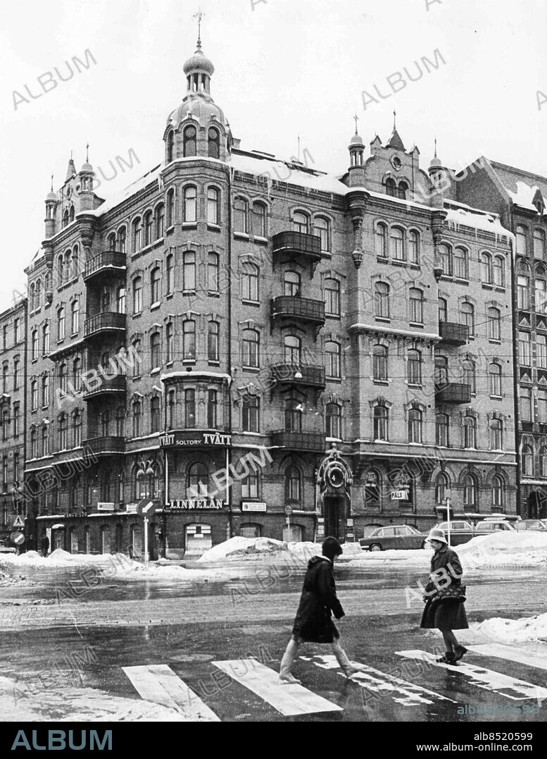 GÖTEBORG 1967-02-02.. Vasastaden - hörnfastighet Vasaplatsen. *** Local Caption *** GT Foto: Bertil Wahlin / Kamerareportage / TT / Kod: 2524.