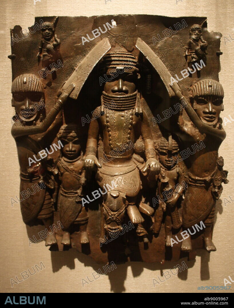 Warrior Chief. Nigeria, Kingdom of Benin. Edo peoples 16-17th century. Brass.