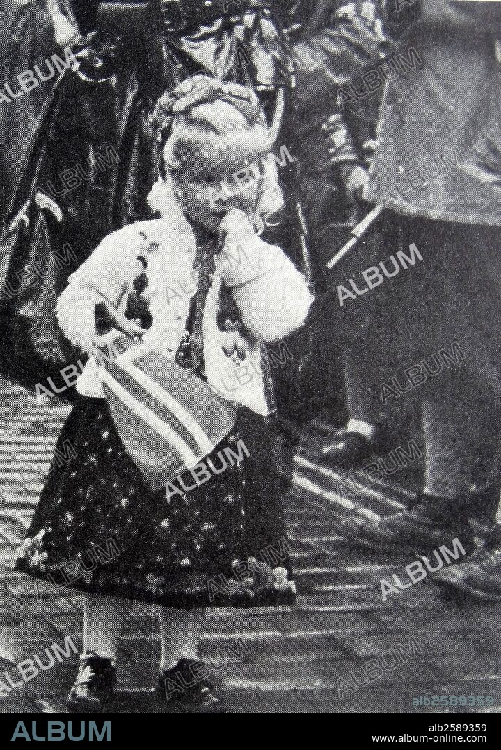 Norwegian girl in Oslo, to celebrate the liberation of Norway after World War Two.