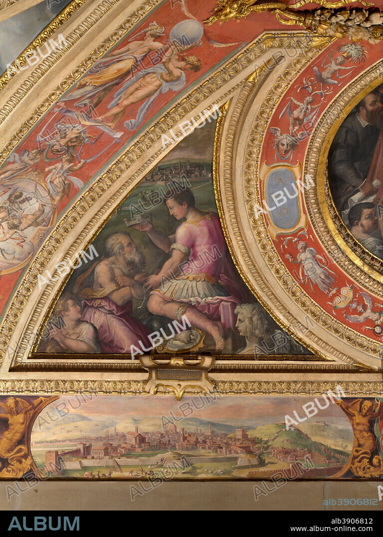 GIORGIO VASARI. Allegory of Arezzo to the bottom view of