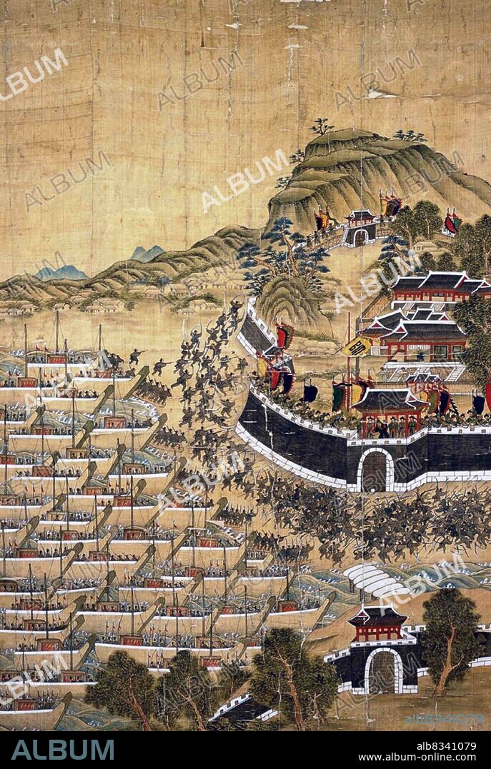 The Battle of Busan of 1592 (Battle of Busanpo or Battle of Busan Bay), a naval bombardment of anchored Japanese ships at Busan. Yi Sun-sin managed to destroy over 100 Japanese ships and retreated with minimal casualties. It was a naval engagement that took place on 1 September 1592 during the first phase of the Japanese invasions of Korea.