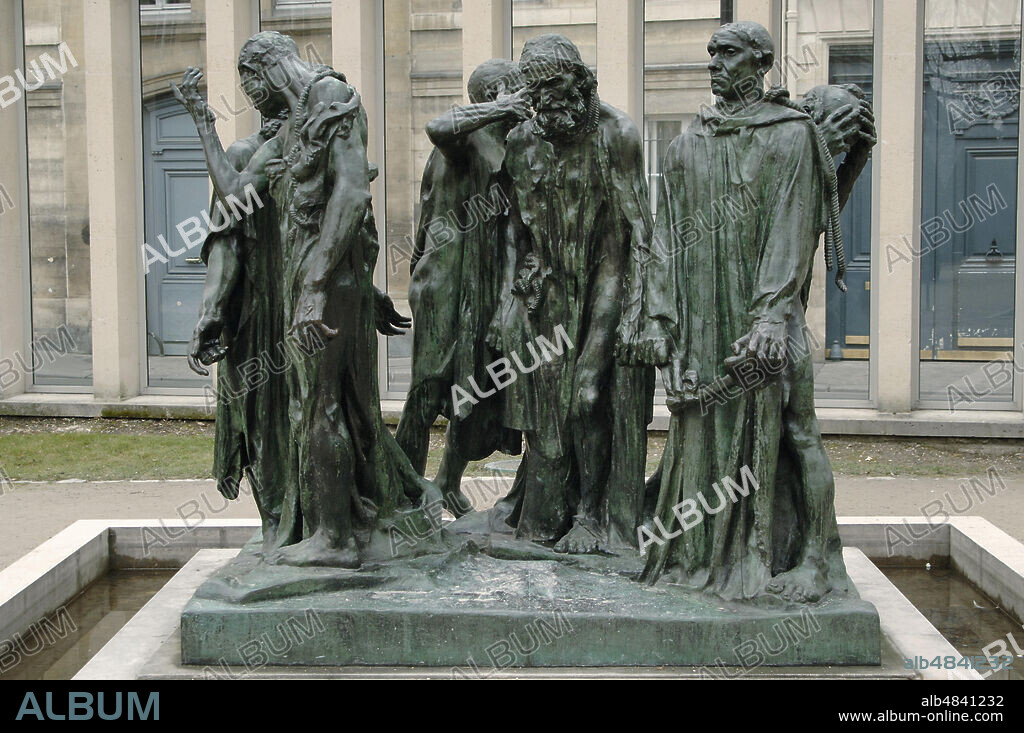 Auguste Rodin (1840-1917). Escultor francés. Los Burgueses de Calais (1885-1895). Bronce. Jardín de Esculturas. Museo Rodin. París. Francia.